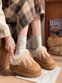 أحذية منزلية جديدة مبطنة بالحرارة، ناعمة وراحة، غير منسوجة ودافئة، أحذية داخلية للأزواج في فصل الشتاء، أحذية منزلية للخريف/الشتاء