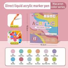 1 chiếc bút dạ Acrylic 288/240/168/120/72/60/48/36/24/12 màu, đầu mềm, đục, chống thấm nước, có thể pha trộn, dùng để vẽ Graffiti DIY - Nhiều màu - Xem 29