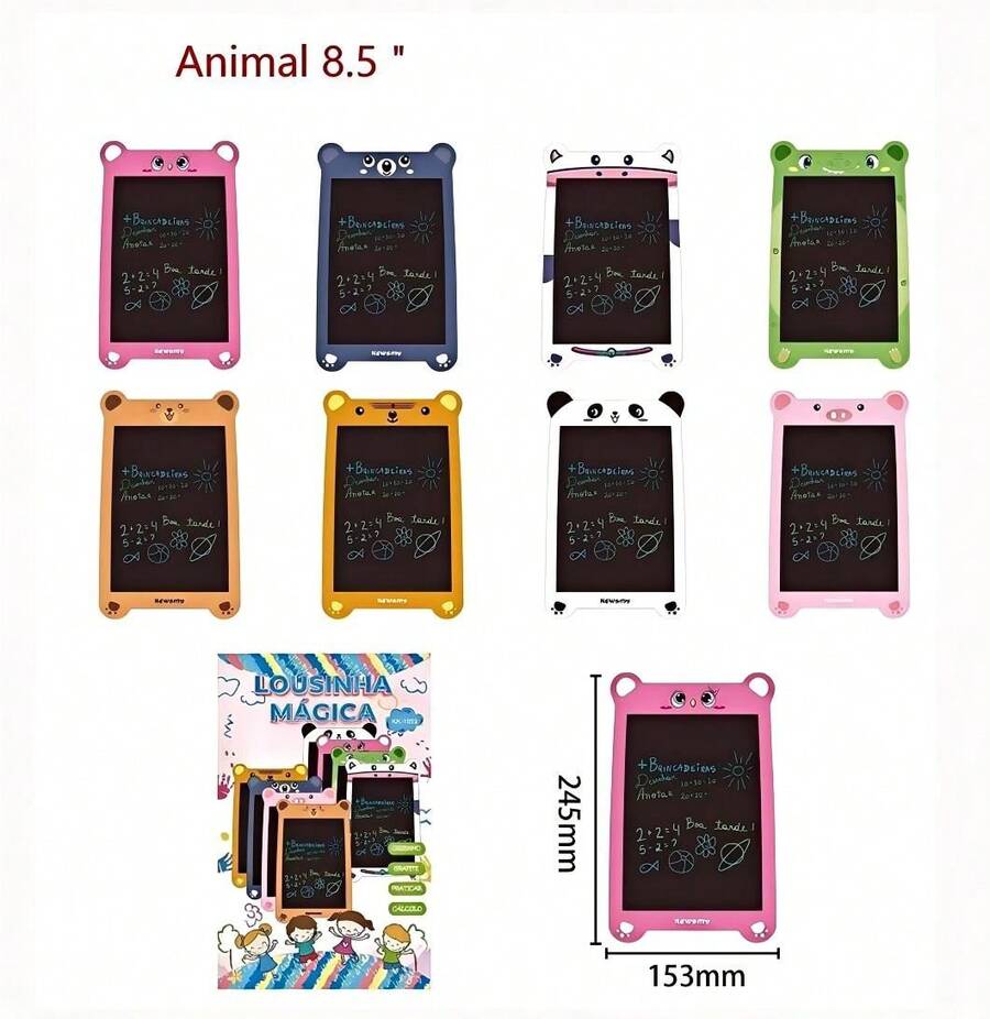 Pizarra Mágica Infantil, Pizarra Mágica del Garabato,8.5pulgada Tablet para Dibujar LCD, Borrables y Reutilizables, Juguetes Niños Adecuados para Niñas y Niños de 3, 4, 5, 6, 7 y 8 años - Blanco - Ver 1
