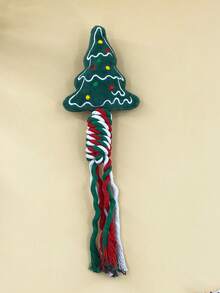 1 pezzo Pupazzo morbido con sonaglio, a forma di gatto o cane, come regalo per appassionati di gatti e cani o mamme di animali domestici, con atmosfera natalizia, corda mordibile per l'addestramento, la cura dentale e il gioco interattivo, come regalo per amanti di gatti e cani e mamme di animali domestici