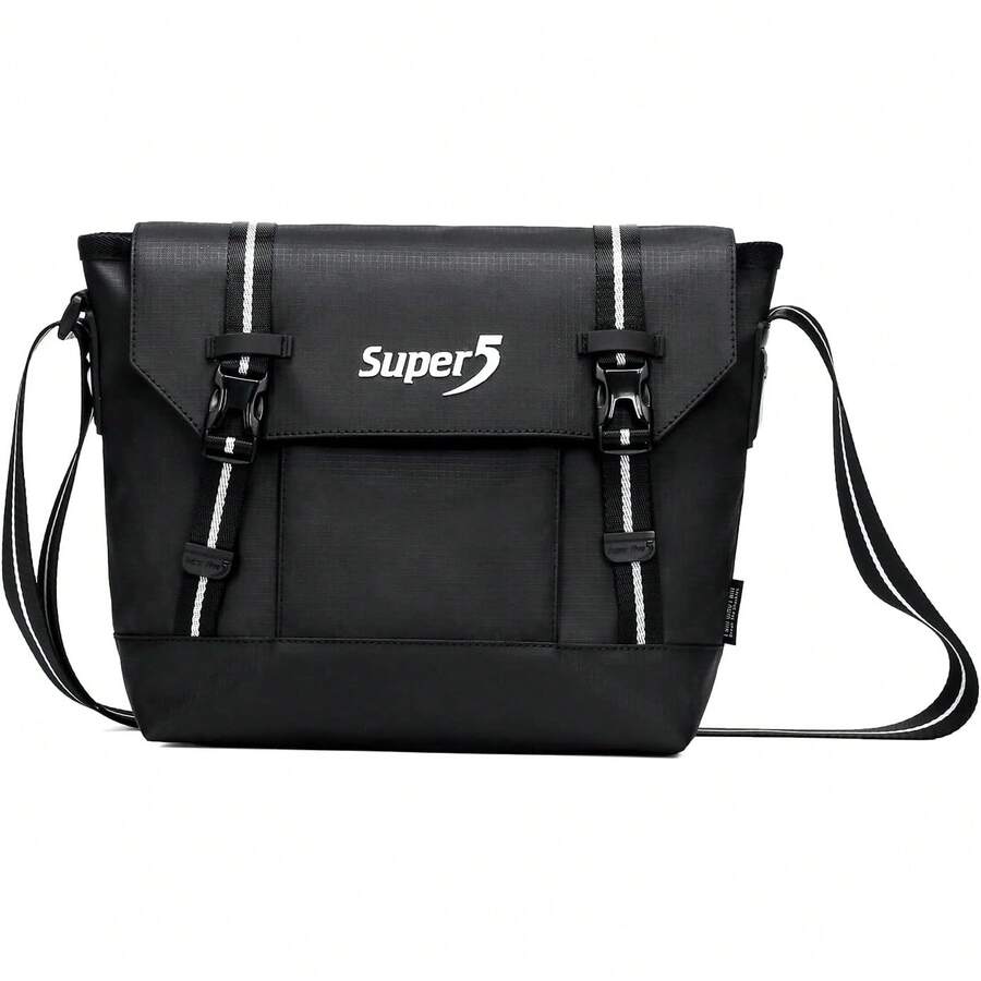 Bandolera Hombre, Bolsa Crossbody Hombre, Bolso para Hombre Correa De Hombro Ajustable, Estilo Casual Moda, Ligero, Múltiples Compartimentos para Uso Diario, Deportes, Senderismo,viajes - Negro - Ver 1