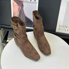 Women Western Boots - 駝色 - 查看 3