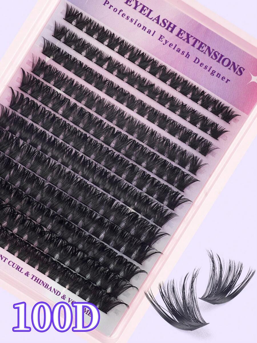 192/240PCS-D-Curl Fairy Lash Clusters 8-16mm Eyelash Clusters, DIY Eyelash Extensions Individual Fake Eyelashes Clusters ,Suitable For Beginners For Daily Life, Wedding, Date, Party, Music Festival, Halloween Use
