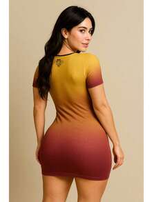 女士短裙 - 黃色 - 查看 4