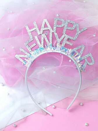 10pcs/1pc Non-Woven Christmas & New Year 2026 Party Headband, Photo Prop