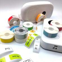 P15 P21 P12 Label Multicolor Tape 12Mm X 40Mm/1.5X3.0 Cm/ Paper Material Phomemo D30 Thermal Label Maker Compatible With Adhesive Labels/Professional Labels For Office, School, Hospital, Halloween, Christmas - Multicolor - View 1