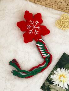 1 pezzo Pupazzo morbido con sonaglio, a forma di gatto o cane, come regalo per appassionati di gatti e cani o mamme di animali domestici, con atmosfera natalizia, corda mordibile per l'addestramento, la cura dentale e il gioco interattivo, come regalo per amanti di gatti e cani e mamme di animali domestici