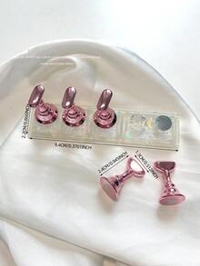 亚克力极光彩虹色矩形钻石形状美甲展示架，树脂水晶珠水钻复古韩国花朵激光 DIY 家居和户外女士母亲姐妹妻子女友婚礼美甲沙龙美容情人节使用