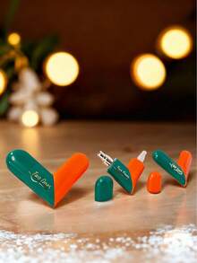 1 pieza Botella de perfume recargable con forma de corazón de macaron de 2 en 1 de 5ml+5ml de color verde y rojo, ideal para regalo de viaje