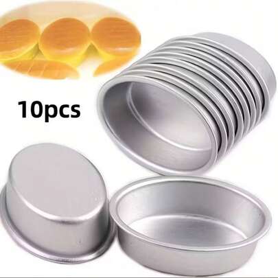 1 Pezzo/5 Pezzi/10 Pezzi. Il set di teglie ovali in alluminio ha un rivestimento antiaderente ed è adatto all'uso in forno, rendendolo perfetto per la preparazione di crostate di formaggio, gelatine, brownies e pane - sia per San Valentino, Natale o per la cottura quotidiana.