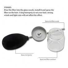 Botella de Bomba de Fibras Capilares de Vidrio Transparente Reutilizable para Engrosamiento del Cabello - Capacidad 1 cm³ - Transparente - Ver 6