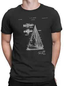 Herreshoff Gk Sailboat Patent Shirt, Sailing Shirt, Sailing Gifts, Sailboat Shirt, Sailing T Shirt, Sailor T Shirt, PT447 - 風格30 - 查看 1