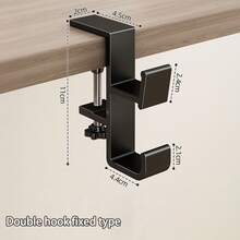 1 Piece Of Foldable And Adjustable Desk-Side Hook, No Drilling Required, No Sticking Needed, Easy To Install, Foldable And Durable, Multi-Functional Hook, Suitable For Classrooms, Desk Organizers, Home Storage, Office Desk Accessories, Desktop Storage Boxes, Student Stationery, School And Office Supplies, Desktop Storage Boxes, Office Decoration, Valentine's Day Decoration