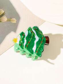 1pc Christmas New Snowman Hair Clip, Christmas Tree Hair Clip, Unique Personalized Hair Claw Clip Winter Hair Accessories Elegant Hair Clutch