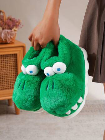 Zapatillas de casa cómodas y suaves con diseño de animales para parejas, unisex, resistentes al desgaste, ideales para otoño/invierno