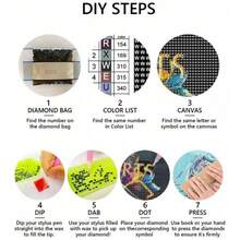 1pc SpongeBob 5D Crystal Diamond Painting DIY Handmade Full Diamond Decoration For Living Room, Featuring SpongeBob / Patrick / Squidward / Mr. Krabs Design. Diamond Art Kit, Scratch Art, Crafts For Kids, Halloween Crafts, Girls Gifts/Kids Gifts. Best Choice For Halloween Party And Christmas Gifts. - Multicolor - View 8