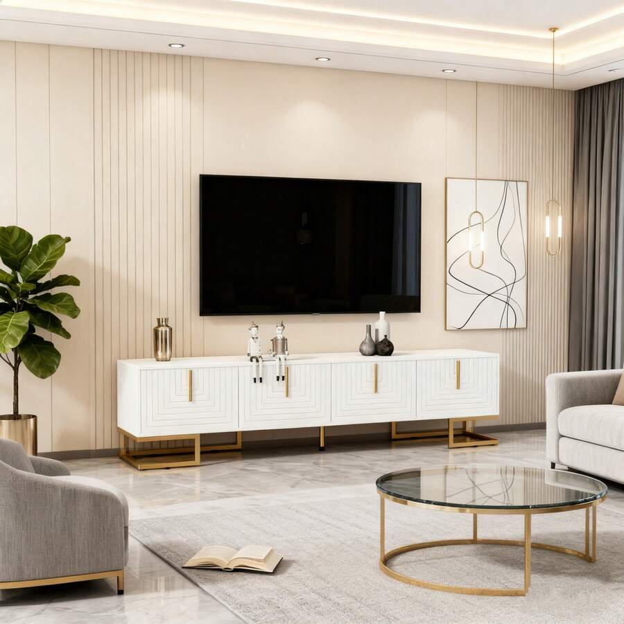 Television Stands & Entertainment Centers - White - View 1