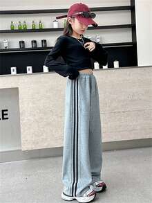 Girls Casual Straight-Leg Pants, Children Versatile Wide-Leg Trousers, New Tween Girl Wear