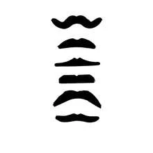 1 套自粘式黑色胡须，各种形状的自然头发，多种佩戴风格，适合万圣节、圣诞节、感恩节、婚礼、化妆舞会、主题派对、服装道具 - 彩色 - 查看 7