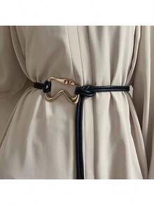 1/3 chiếc thắt lưng da chất lượng cao trang trí váy, bộ đồ, dây buộc eo, thắt lưng dự tiệc đơn sắc phong cách Bohemian cổ điển thời trang, mọi mùa - Nhiều màu - Xem 13