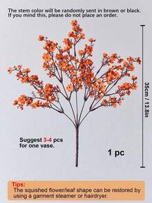 10/6PCS Artificial Autumn Baby's Breath Flower Bouquets. Modern-Style Artificial Flower Bundles Suitable For Autumn Home Decor, Fake Plants, Fall Decorations, Room Decor, Desk Decor, Bedroom Decor, Garden Decor, And Indoor Decoration Items.