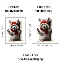 1 pieza, Lindo mapache junto a la puerta Pegatina de pared con sensor, Adecuado para decoración de pared y puerta, Pegatina de patrón artístico, Adecuado para dormitorio, cafetería, restaurante, ofitalla grandea y más, Muy adecuado para decoración de arte de pared del hogar, Papel tapiz para pared del hogar, Tatuaje de pared autoadhesivo, Pegatinas de pared adhesivas, Pegatinas de esquina de la pared