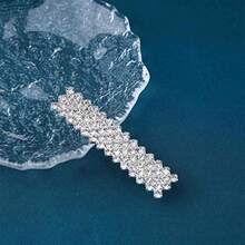 Bohemian Crystal Wedding Hair Barrette Clips Geometric Rhinestone Hair Clip Barrette Square Crystal Hair Clip Silver Cz Headwear Bridal Decorative Hair Accessories Jewelry For Women And#SSDD B BJNHMJ