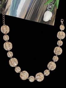 1 件/2 件简约几何圆链，帽子装饰配件，节日礼物和日常用品