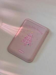 1pc Christmas Tree Magnetic Card Holder Leather Case, Suitable For IPhone 17, 16/15 Pro Max, 13, 14, 12 Magnetic Phone Case (Phone Case Not Included)