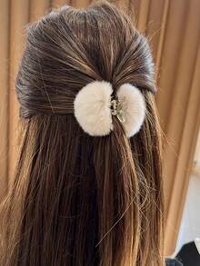 1pc Women Fashion Butterfly Fluffy Hair Claw Fall Hair Accessories Elegant Hair Clips Winter Claw Clips Fashion Hair Clutch