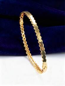 1 pièce Accessoire élégant et à la mode Eid Mubarak, bracelet décoratif Ramadan, convient pour les fêtes, le port quotidien, cadeau de bijoux pour les vacances pour les femmes - Or (1 ouverture) - Voir 3
