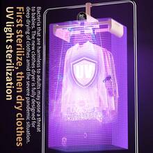 OBOVAY 便携式可折叠电动干衣机，遥控多功能烘干机，迷你旅行暖风干衣机，带定时功能 - 查看 7