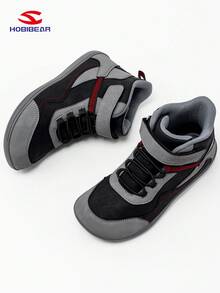 HOBIBEAR （如需宽松版型，建议选购大一码）青少年运动鞋，男女通用赤足鞋，宽鞋头设计，舒适步行鞋，魔术贴搭扣，橡胶鞋底，防滑透气，易穿脱，四季皆宜，校园服饰 - 黑色 - 查看 4