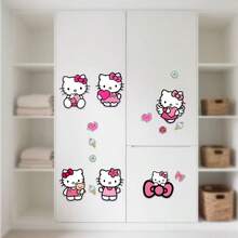 1 miếng dán tường Sanrio Hello Kitty, miếng dán tường, miếng dán cửa sổ, miếng dán DIY có thể tháo rời, thích hợp để trang trí tường phòng ở, trang trí cửa sổ kính, tủ lạnh, trang trí cửa sổ ô tô, trang trí tường phòng trò chơi - Nhiều màu - Xem 6