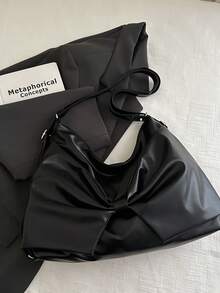 Borsa a tracolla stile coreano con fiocco, nuova collezione autunno 2025, borsa a tracolla casual con catena e grande capacità, multifunzionale, borsa a spalla retrò di per pendolari, borsa a tracolla semplice e versatile di moda per le donne, con grande capacità