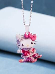 1pc Cute Cartoon Ice & Snow Sanrio Hello Kitty Pendant Necklace, Suitable For Daily Wear - Multicolor - View 7