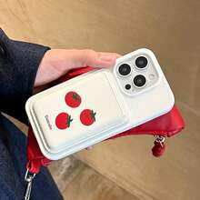 1件创意涂鸦乡村风格番茄、兔子、梨图案磁性卡套及手机背贴 - 彩色 - 查看 6