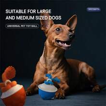 USB自动移动弹跳球互动智能狗狗玩具，适合中大型犬，宠物礼物 - 黑與白 - 查看 5