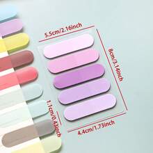 100 张 1 种渐变圆形索引贴纸、透明便签、创意笔记贴纸、荧光便签贴纸和可重复使用的说明贴纸 - 均碼 - 查看 19