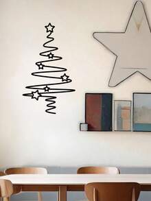 Árvore de Natal de Metal para Decoração de Parede - Escultura de Ferro (1 peça) para Jardim Externo, Pátio e Interior, Versátil para Natal, Halloween, Páscoa e Dia de Ação de Graças - Não Necessita de Eletricidade ou Bateria, Enfeite de Natal