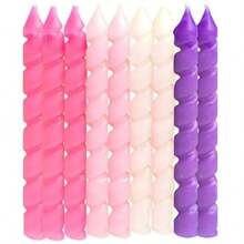 Pink Purple Spiral Birthday Candles - 10ct Vibrant Colors - Ideal For Birthday Parties Cake Decorations Wedding Celebrations Baby Shower Events And Special Occasions - Adds Fun And Colorful Touch To Any Dessert