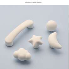 1/2/3 Pieces Of Cartoon Cute Macaron Color Matte Ceramic Solid Wardrobe Drawer Handles (With Free Screws), Drawer Wardrobe Handles, Door Handles, Bedroom Dressing Table Handles With Mirror, Suitable For Various Bedroom Furniture Such As Bedside Tables, Bedroom Wardrobes, Decorative Home Hardware Accessories