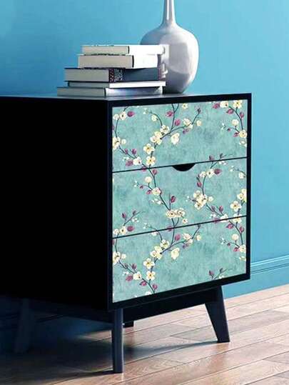 Roll Vintage American Dark Groen 3D Bloemen Embossed Self Adhesive Removable Vinyl Wallpaper, Bedroom, Living Room, Dining Bathroom, Office Background view 5