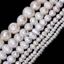 Wholesale 3-12mm Natural White Freshwater Pearl Loose Beads For Diy Jewelry Making DIY Charms Bracelet Necklace Crafts 7.5inch - White - View 3