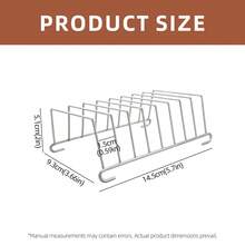 1个不锈钢吐司面包架，餐厅家用面包展示架，6片式食物展示工具，适用于餐厅厨房配件 - 多槽垂直烘焙和冷却架，适用于面包、煎饼、糕点 - 节省空间设计，适用于烤面包机、篝火、厨房、餐厅（兼容空气炸锅/烤箱），厨房收纳整理 - 銀色 - 查看 5