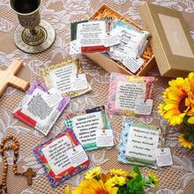 Pocket Prayer Quilt With Cross Inside, Mini Handwritten Prayer Quilt, Handmade Square Pocket Quilt, Christian Encouragement Gifts For Friends And Family, Thanksgiving, Christmas, Pastor, And Appreciation Gifts - 24pcs Fresh - View 7