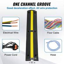 4 Pieces 39'' Cable Protector Ramp 18000 Lbs Speed Bump Floor Cable Protector - 4 Piezas - View 3