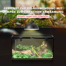 PawHut Reptile Terrarium, Reptile Feeder, Glass Terrarium For Amphibians, Arachnids, With Thermometer, Reptile Breeding, 50 X 30 X 25 Cm - 無色 - 查看 7