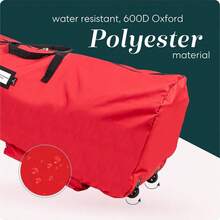 , Bolsa De Almacenamiento De rbol Rodante Para rbol Navideo Artificial De 9 Pies. Bolsa con Cierre. Protege el polvo, los insectos y la humedad. VERDE - Rojo - + 7.5 ft. - Ver 5