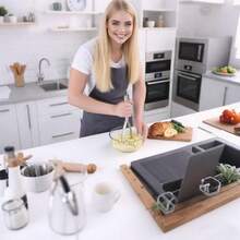 Potato MasherProfessional 188 Stainless Steel Potato Masher.Garlic Press Cooking And Kitchen Gadget.